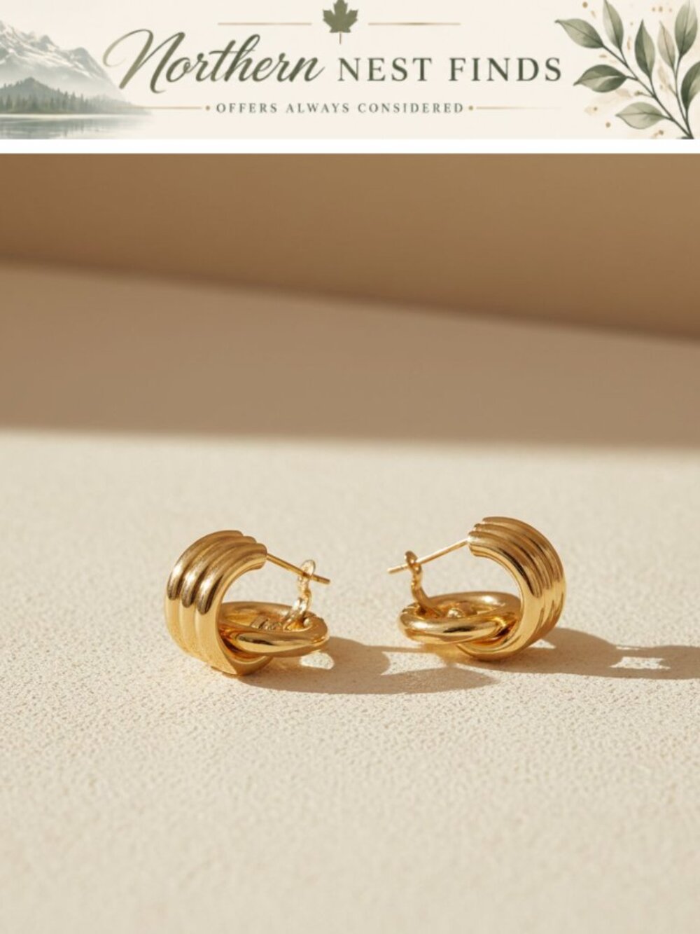 14k Gold Plated Knot Drop Dangle Earrings Lightweight Statement Jewelry